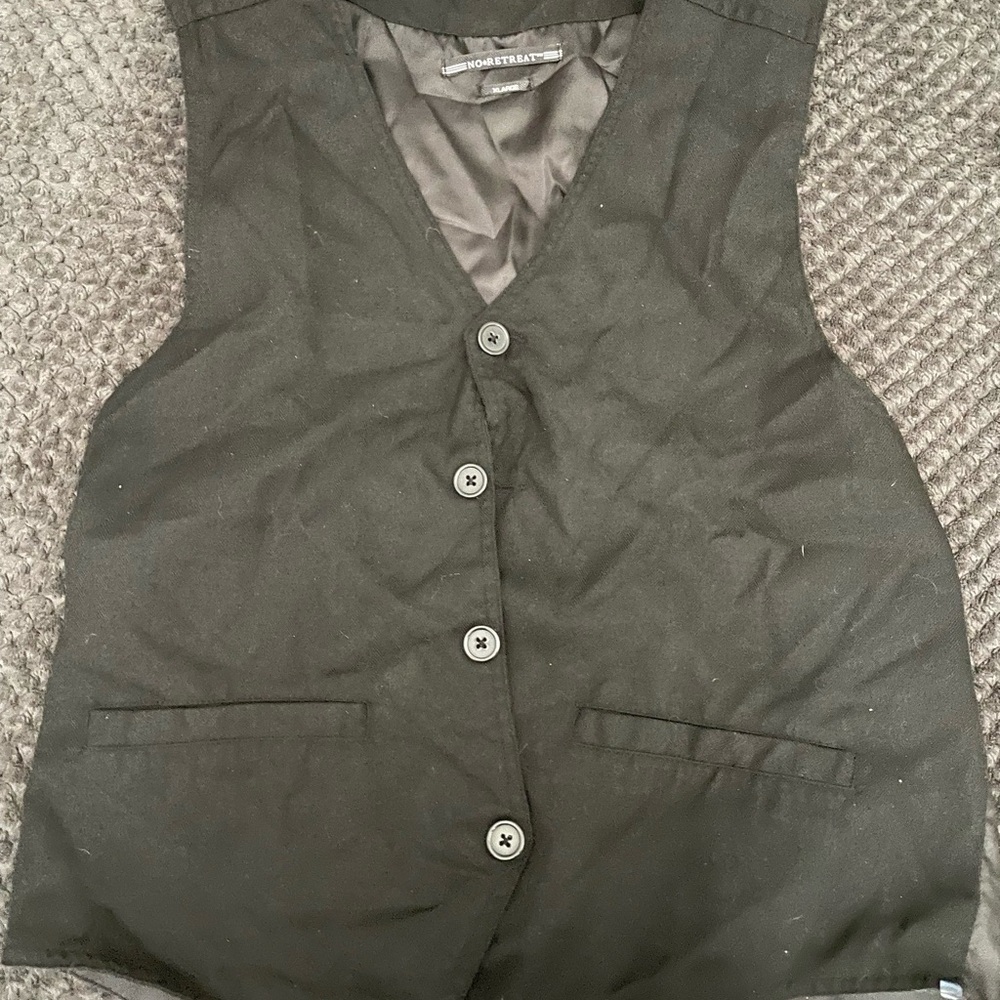 Classic Black Button-Up Vest